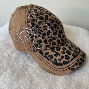 Anna & Ava Gold and Animal Print Baseball Cap